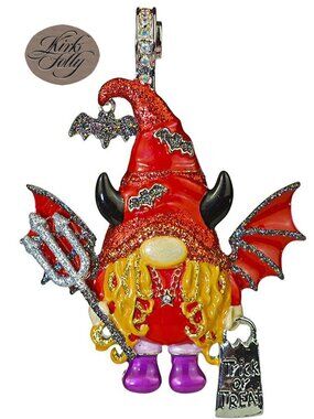 Kirks Folly 𝐃ARLA THE GNOME HallowenTrick Or Treat Magnetic Enhancer Silvertone